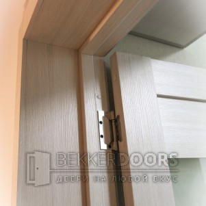 Дверь DUPLEX12 Дуб белый, стекло Мателюкс