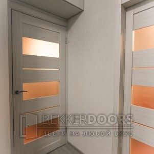 Дверь DUPLEX12 Дуб белый, стекло Мателюкс