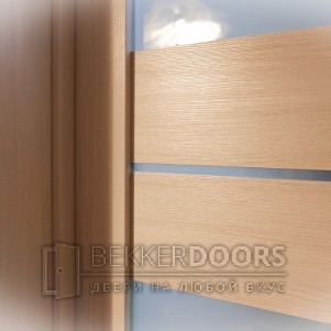 Дверь DUPLEX12 Дуб белый, стекло Мателюкс