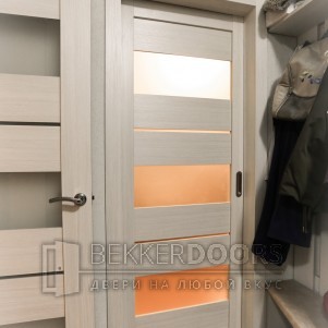 Дверь DUPLEX12 Дуб белый, стекло Мателюкс