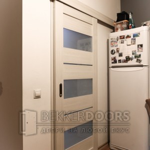 Дверь DUPLEX12 Дуб белый, стекло Мателюкс