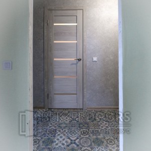 Дверь DUPLEX ПО Дуб Шале седой стекло Мателюкс