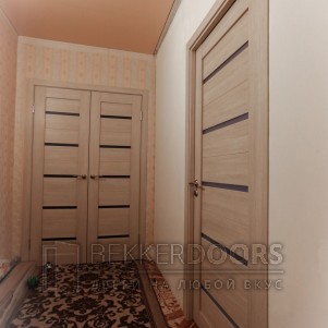 Дверь DUPLEX  в цвете Капучино стекло Мателюкс