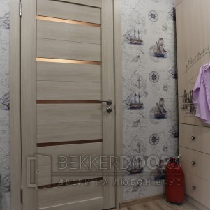 Дверь DUPLEX  в цвете Капучино стекло Мателюкс