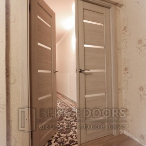 Дверь DUPLEX  в цвете Капучино стекло Мателюкс