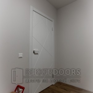 Дверь К5 ДГ Белая эмаль COLORIT