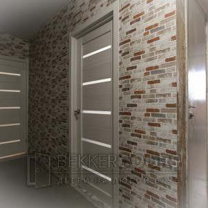 Дверь DUPLEX Дуб белый стекло Мателюкс