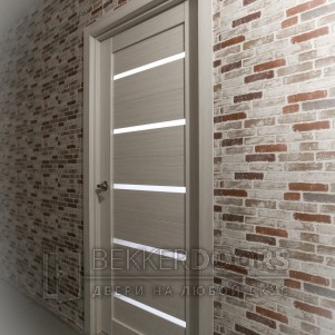 Дверь DUPLEX Дуб белый стекло Мателюкс