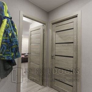 Дверь DUPLEX  в цвете Дуб Шале седой ст. Мателюкс