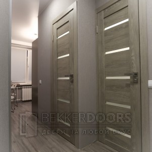 Дверь DUPLEX  в цвете Дуб Шале седой ст. Мателюкс