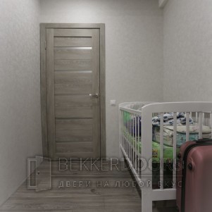 Дверь DUPLEX  в цвете Дуб Шале седой ст. Мателюкс