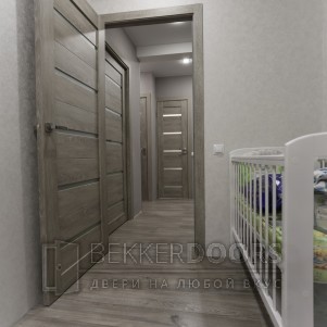 Дверь DUPLEX  в цвете Дуб Шале седой ст. Мателюкс
