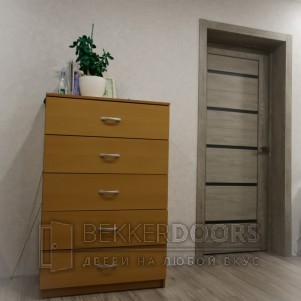 Дверь DUPLEX  в цвете Дуб Шале седой ст. Мателюкс