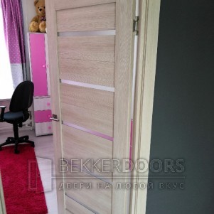  DUPLEX  со стеклом без притвора, цвет Капучино,мателюкс