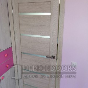 DUPLEX  со стеклом без притвора, цвет Капучино,мателюкс