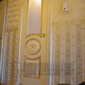 ВИТЕЛИЯ,стекло сатинат фотопечать,цвет Белое дерево патина зол.