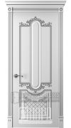 Дверь Прима 2 ДГ Белый снег патина серебро Дверь Прима 2 ДГ Белый снег патина серебро