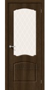 Дверь Альфа-2 ПО Dark Barnwood White Сrystal