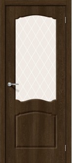 Дверь Альфа-2 ПО Dark Barnwood White Сrystal