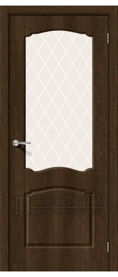 Дверь Альфа-2 ПО Dark Barnwood White Сrystal