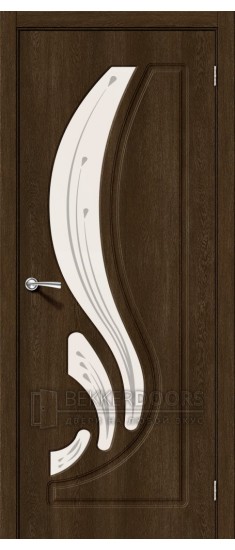 Дверь Лотос-2 ПО Dark Barnwood Art Glass