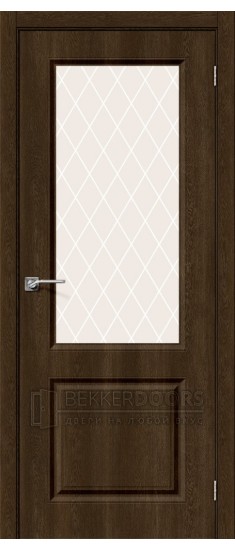 Дверь Скинни-13 ПО Dark Barnwood White Сrystal