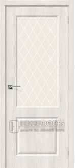 Дверь Скинни-13 ПО Casablanca White Сrystal